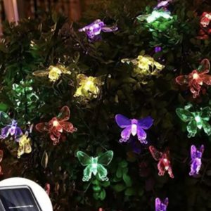 LUCES SOLARES 5MTS MARIPOSA MULTICOLOR