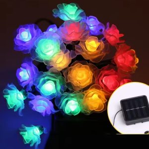 LUCES SOLARES 5MTS ROSAS MULTICOLOR