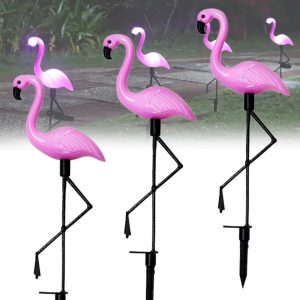 6 SET FLAMENCOS 3PCS SOLAR