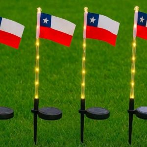 SET 4 ESTACAS FIESTAS PATRIAS SOLARES