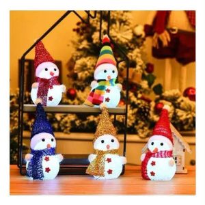 12 MONOS DE NIEVE CON LUZ (INCLUYE LUZ)