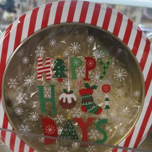 10 UNIDADES CAJAS METALICA 15CM REDONDA NAVIDAD