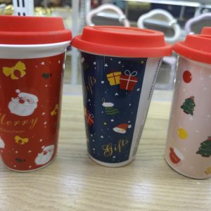 10 UNIDADES VASO CERÁMICA NAVIDAD