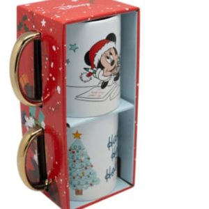 6  SET 2 TAZAS CERAMICA DISNEY NAVIDAD