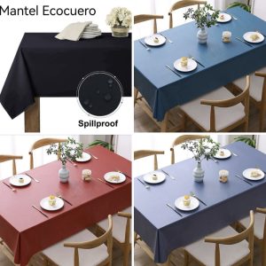 10 UNIDADES DE MANTELES ECO CUERO 140X220